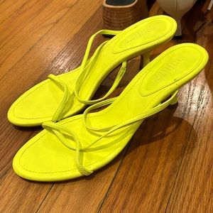 Yellow Schutz Kitten Heel